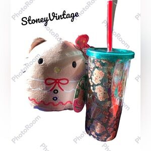 Hello kitty gingerbread cup + mini Gingerbread Squishmallow Hello Kitty TikTok